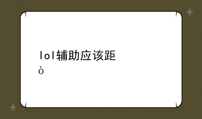 lol辅助应该跟谁？