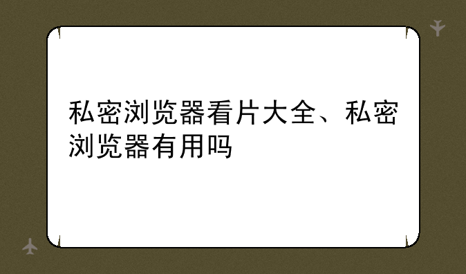 私密浏览器看片大全、私密浏览器有用吗