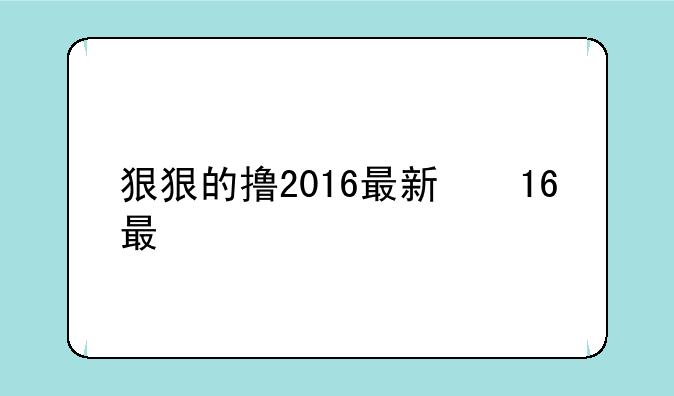 狠狠的撸2016最新版